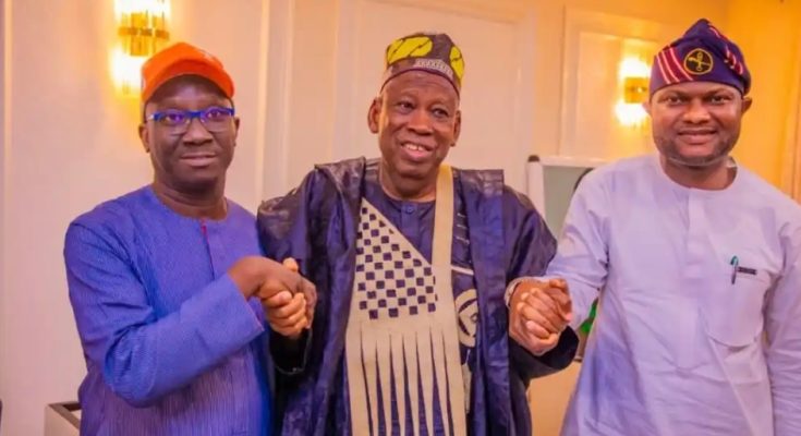 APC's Ganduje Presents Idahosa As Edo Deputy Guber Candidate APC's Ganduje Presents Idahosa As Edo Deputy Guber Candidate -