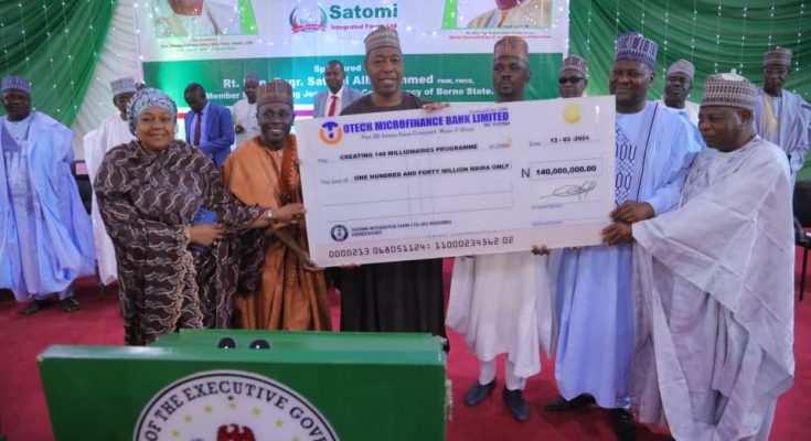 Lawmaker, Satomi shares N140m to 160 farmers in Borno