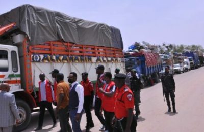 Maiduguri: EFCC arrest 21 food-loaded trucks heading to neighbouring countries