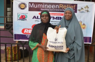 MumineenRelief, Al-Mu’ninaat support underprivileged Muslims with food items