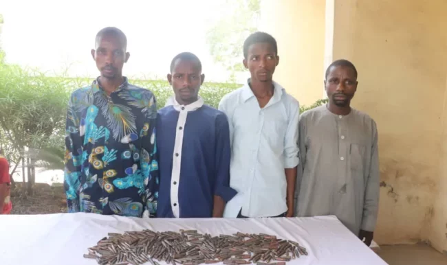 Police parade three suspects linked to live ammunition