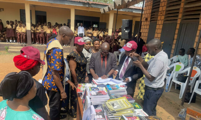 USSA alumnus donates textbooks, stationery to secondary school