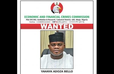 Yahaya Bello wanted by EFCC
