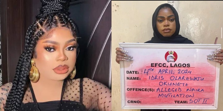 EFCC Confirms Bobrisky’s Arrest, To Be Charged To Court Over Naira Abuse, Releases His Mugshot