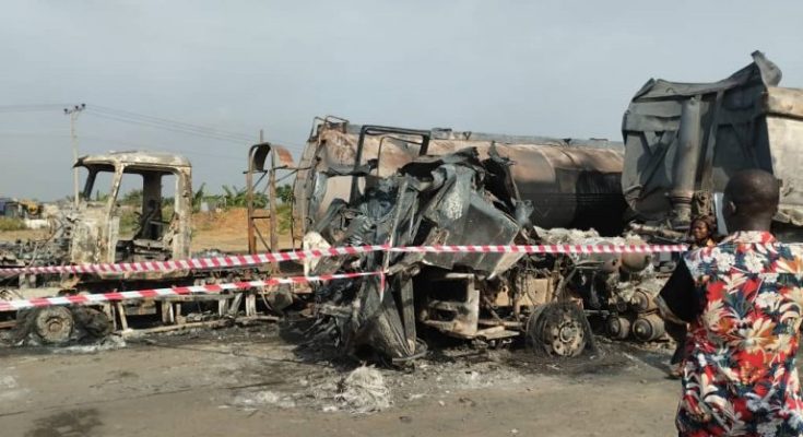 Five Feared Dead, 70 Cars Burnt In Rivers Tanker Explosion (Pictures)