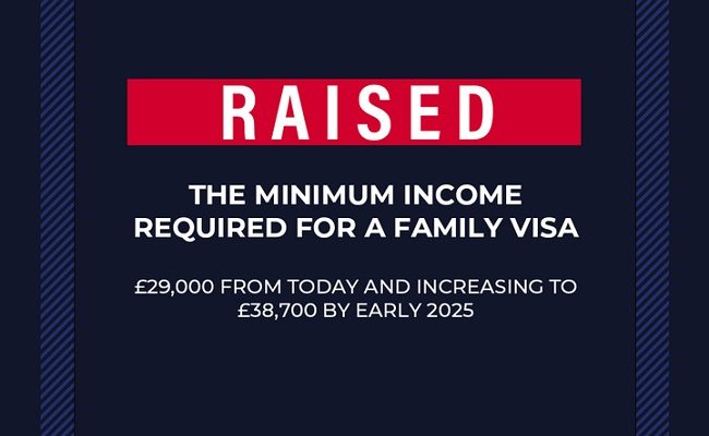 UK increases minimum income requirement for family visa