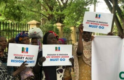 APC members storm secretariate, demand resignation of national women leader