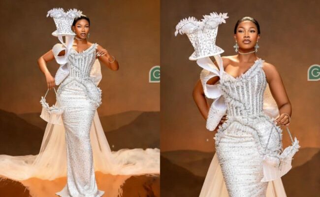 BBN star, Tacha rocks $100,000 dress to 2024 AMVCA