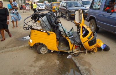 Four Dead As Bus Crushes Tricycle In Aba