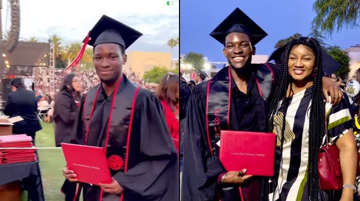 Omotola Jalade Beams With Pride As Son Graduates From California Varsity