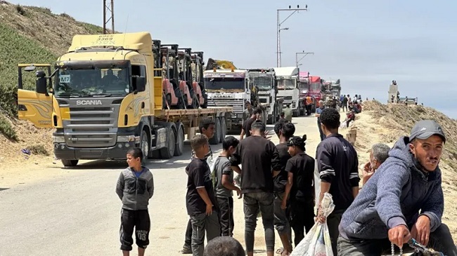 Gaza aid trucks