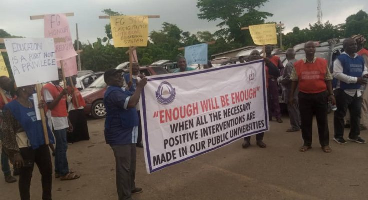 ASUU stages rally in OOU ahead of nationwide strike