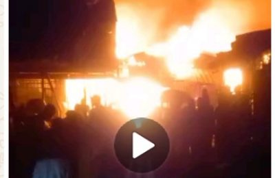 BREAKING: Fire guts Karu market in Abuja 
