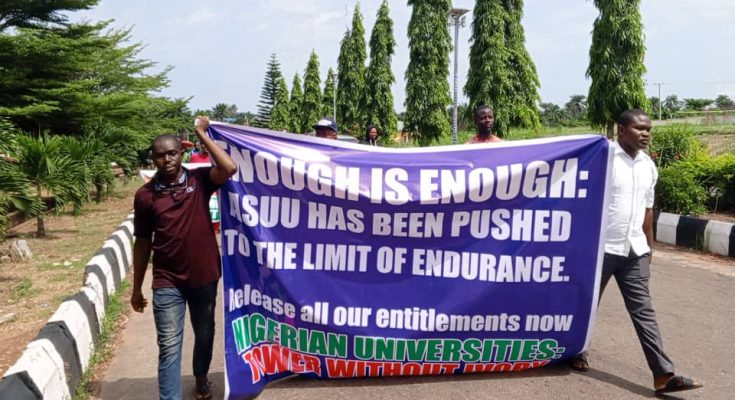 FUOYE lecturers protest over FG's failure to address challenges