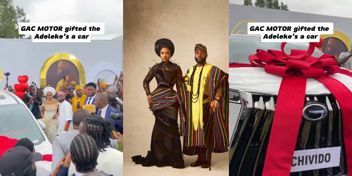 GAC Motors Gifts Davido, Chioma Brand New SUV As Wedding Present