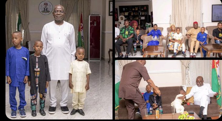 Governor Otti Receives Rescued Children, Reiterates Commitment To State's Security