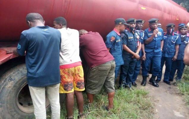 NSCDA Arrests 14 For Allegedly Operating Illegal Refinery In Abia,