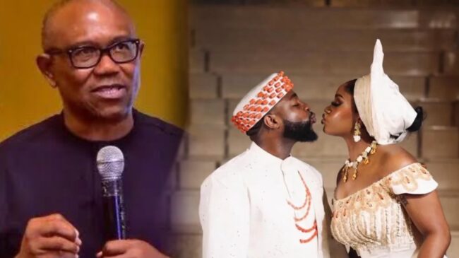 Peter Obi congratulates Davido on his wedding to Chioma