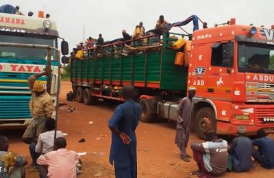 Police Intercept Trucks Conveying 37 Stolen Motorcycles, Nab Two Suspects In Ogun