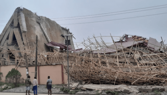 Three rescued as five-storey building collapses in Onitsha