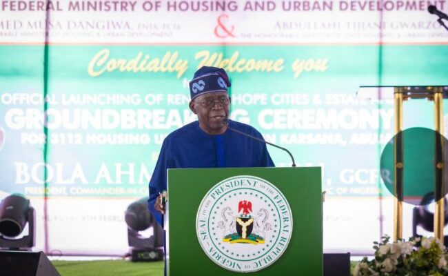 Tinubu kick-starts 250 housing units estate in Akwa Ibom