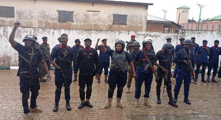 #EndBadGovernance protest: NSCDC conducts show of force in Gombe