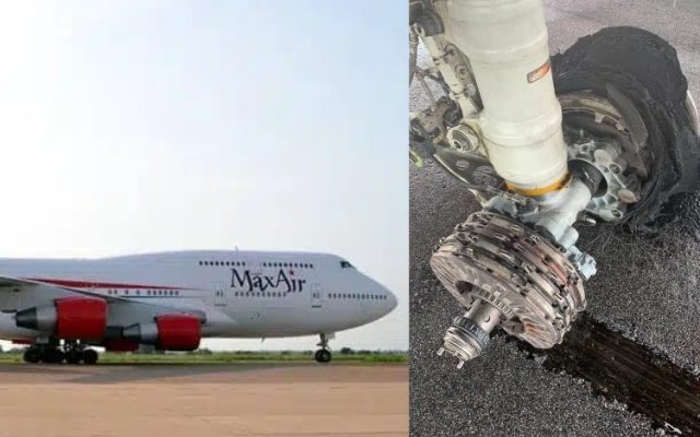 Max Air plane suffers tyres' bursts during takeoff roll