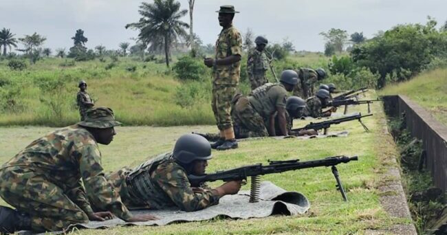 Navy trains personnel on firing exercises in Delta