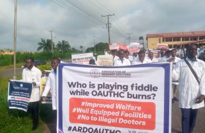 OAUTH resident doctors protest non-payment of entitlements