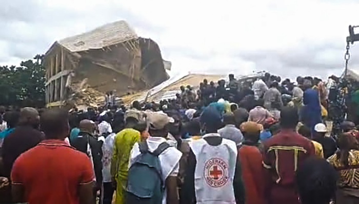 Scores Of Students Trapped As Two-Storey Building Collapses In Jos