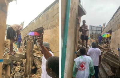 Seven Injured As Newly Constructed Storey-Building Collapses In Lagos