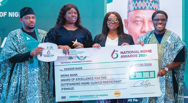 Wema Bank donates brand-new car to winner of outstanding msme clinic of the year