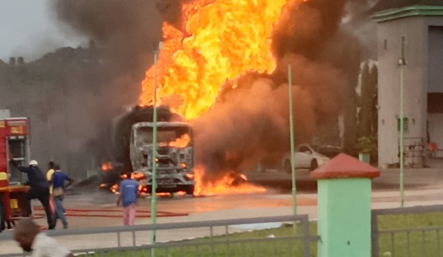 Abuja filing station fire Police,