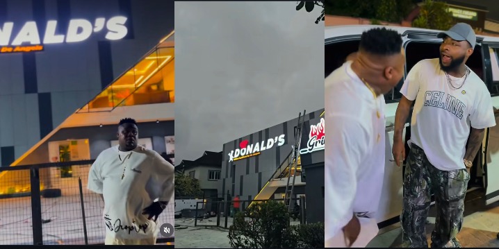 Davido Praises Cubana Chief Priest As He Tours His New Restaurant, 'Donald's', In Lagos