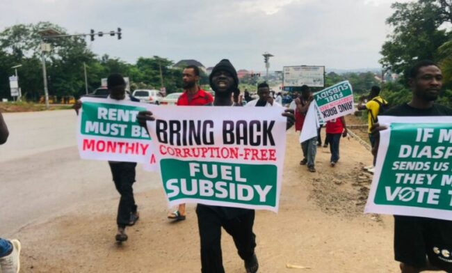 #EndBadGovernance Day 10: Protest continues in Abuja