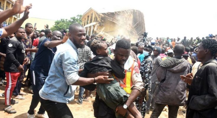 Mother, Two Children Escape Death In Kano Building Collapse