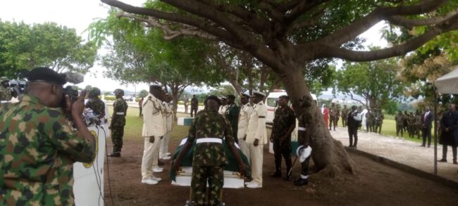 Navy buries officer who died rescuing 59 persons in Rivers