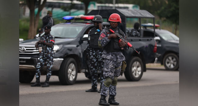 Police protesters Eagles Square,