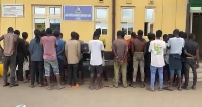 30 Miscreants Caught In Lagos Raid, 12 Sentenced To Three Weeks Jail