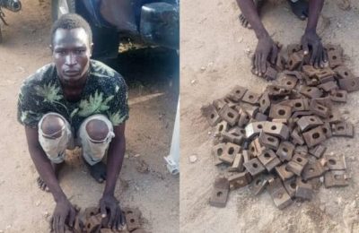 Bauchi Police Nab Suspect, Recover 95 Vandalised Rail Tracks