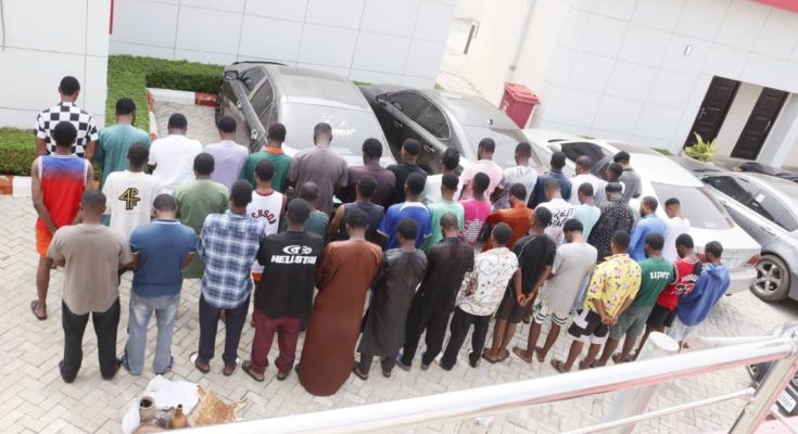 EFCC Arrests 44 Suspected Fraudsters In Kwara, Recover Cars, Laptops, Charm