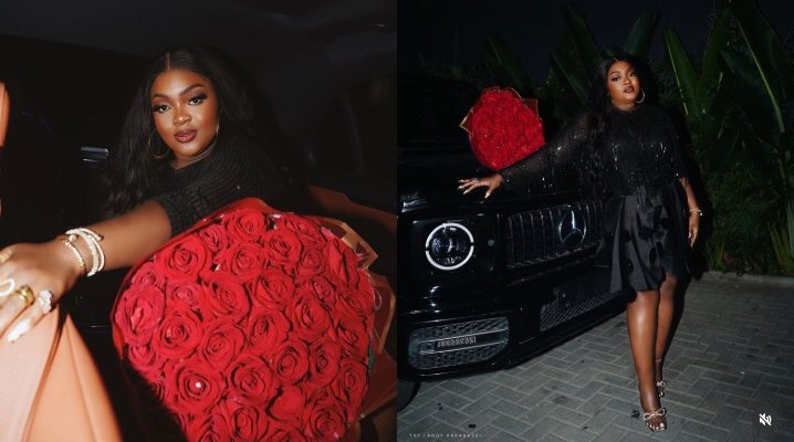 Eniola Badmus Treats Herself To Car Gift, Roses Ahead Of Birthday