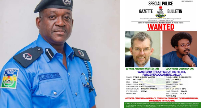 Police Declare Briton, Nigerian Wanted For Attempting To Overthrow Tinubu's Govt