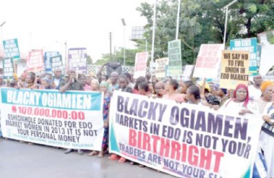 Edo market unions storm Oba’s palace