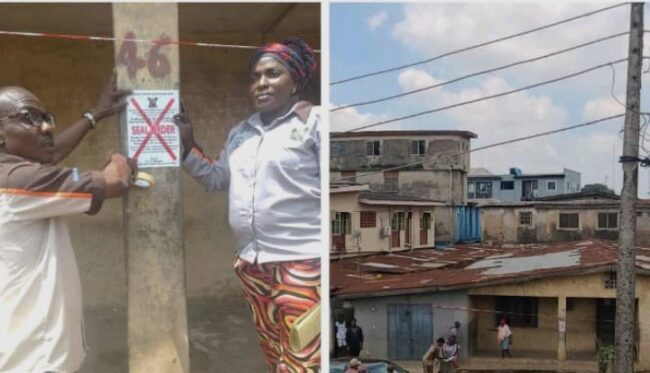 Lagos govt seals building over lack of toilet in Agege