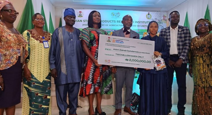 NSPRI presents N2m grant to corps member for reducing