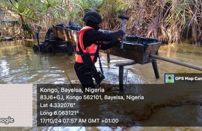 Navy Deactivates Two Illegal Refining Sites In Bayelsa