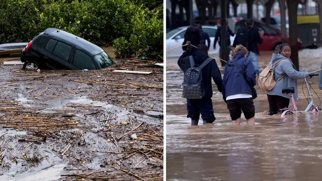 torrential rain in Valencia region