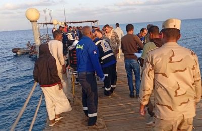 boat sinks in Red Sea