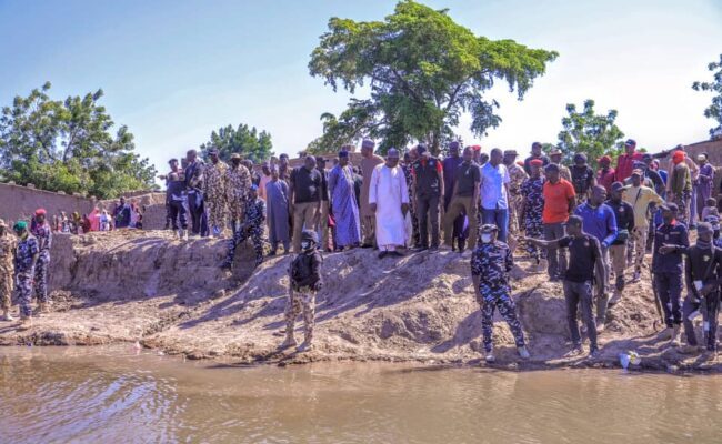 Borno flood: Zulum assesses destruction in Ngala LGA